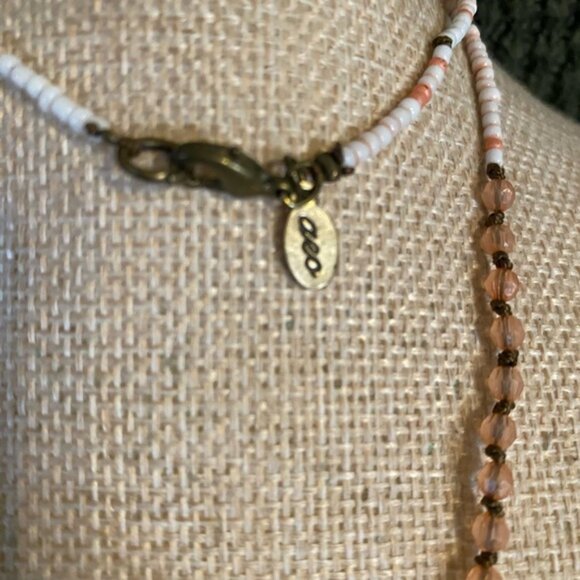 American Eagle Outfitters Gold and Red Beaded Necklace - Picture 5 of 8
